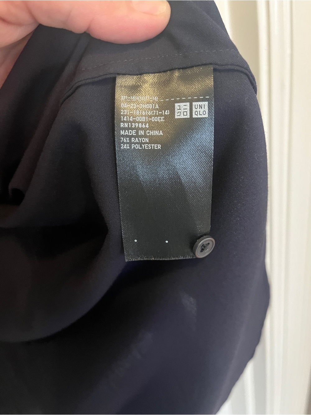 Never worn- UNIQLO Women’s Navy Blouse - Picture 4 of 5